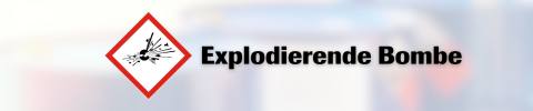 Piktogramm explodierende Bombe