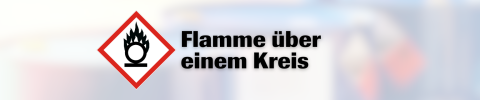 Piktogramm Flamme über Kreis
